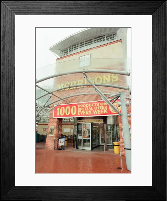 Framed Print : Morrisons Supermarket at Berwick Hills new complex, Middlesbrough, 17th April 1998 Framed Print : Morrisons Supermarket at Berwick Hills new complex, Middlesbrough, 17th April 1998