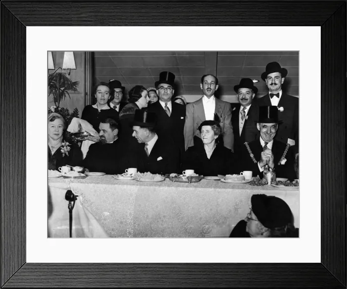 Framed Print : Some of the principal guests at the opening ceremony and consecration of the new Cardiff Framed Print : Some of the principal guests at the opening ceremony and consecration of the new Cardiff
