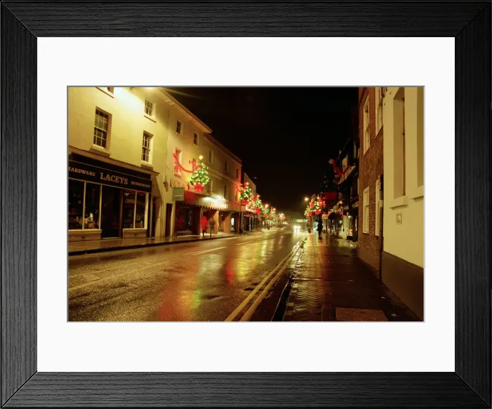 Framed Print : Christmas lights Stratford in Birmingham. 20th December 1993 Framed Print : Christmas lights Stratford in Birmingham. 20th December 1993