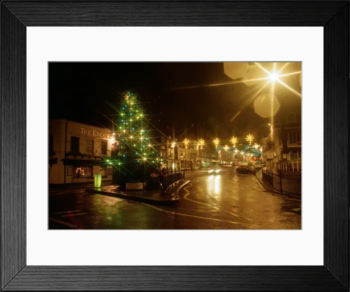 Framed Print : Christmas lights Stratford in Birmingham. 20th December 1993 Framed Print : Christmas lights Stratford in Birmingham. 20th December 1993