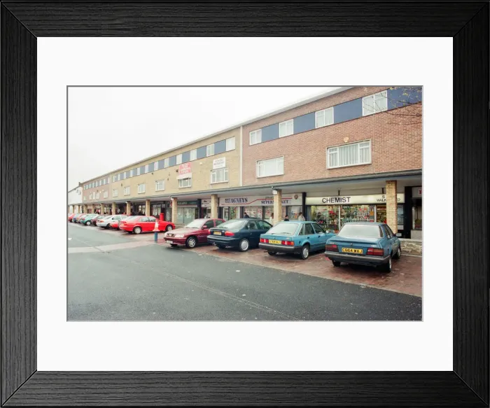Framed Print : Shops at Berwick Hills new complex, Middlesbrough, 17th April 1998 Framed Print : Shops at Berwick Hills new complex, Middlesbrough, 17th April 1998