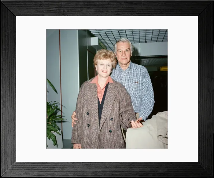 Framed Print : Angela Lansbury and husband Peter Shaw at London Airport. 13th March 1990 Framed Print : Angela Lansbury and husband Peter Shaw at London Airport. 13th March 1990