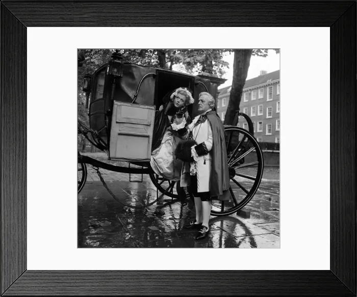 Framed Print : Angela Lansbury and Vittorio De Sica on the set of