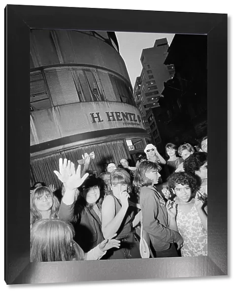 The Beatles in New York City, on their North American Tour a head of their concert to be