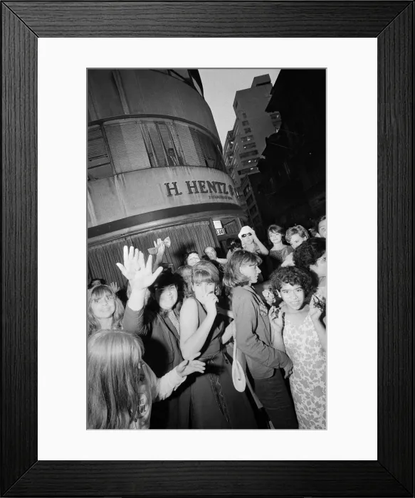 Framed Print : The Beatles in New York City, on their North American Tour a head of their concert to be