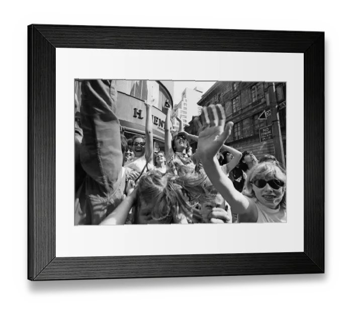 Framed Print : The Beatles in New York City, on their North American Tour ahead of their concert to be Framed Print : The Beatles in New York City, on their North American Tour ahead of their concert to be