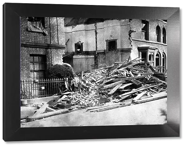 Bomb damage in Liverpool, Merseyside. 1st September 1940