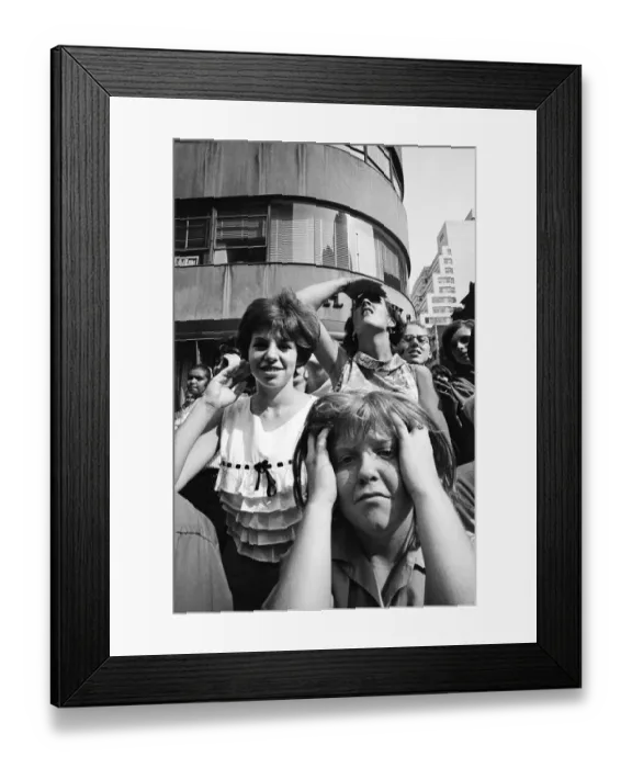 Framed Print : The Beatles in New York City, on their North American Tour ahead of their concert to be Framed Print : The Beatles in New York City, on their North American Tour ahead of their concert to be