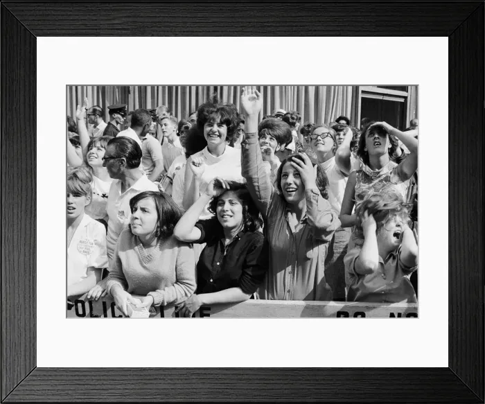 Framed Print : The Beatles in New York City, on their North American Tour ahead of their concert to be Framed Print : The Beatles in New York City, on their North American Tour ahead of their concert to be