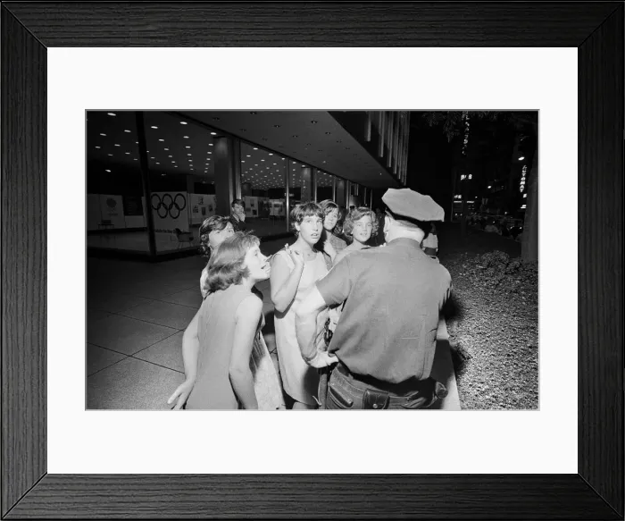 Framed Print : The Beatles in New York City, on their North American Tour a head of their concert to be Framed Print : The Beatles in New York City, on their North American Tour a head of their concert to be