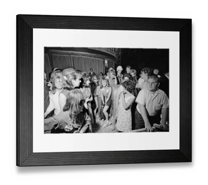 Framed Print : The Beatles in New York City, on their North American Tour a head of their concert to be