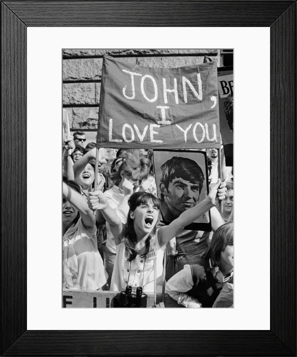 Framed Print : The Beatles in New York City, on their North American Tour ahead of their concert to be