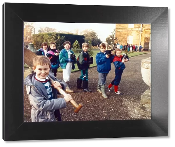 Youngsters got digging when they turned out to Ormesby Hall to plant trees in a bid to