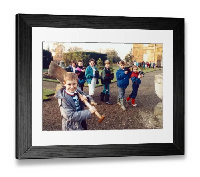 Framed Print : Youngsters got digging when they turned out to Ormesby Hall to plant trees in a bid to Framed Print : Youngsters got digging when they turned out to Ormesby Hall to plant trees in a bid to