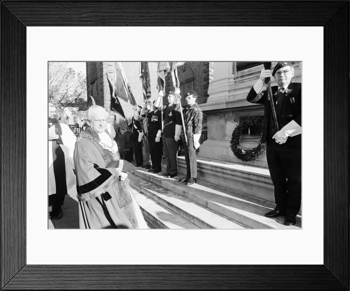 Framed Print : Remembrance Day Parade, Stockton, Sunday 10th November 1985