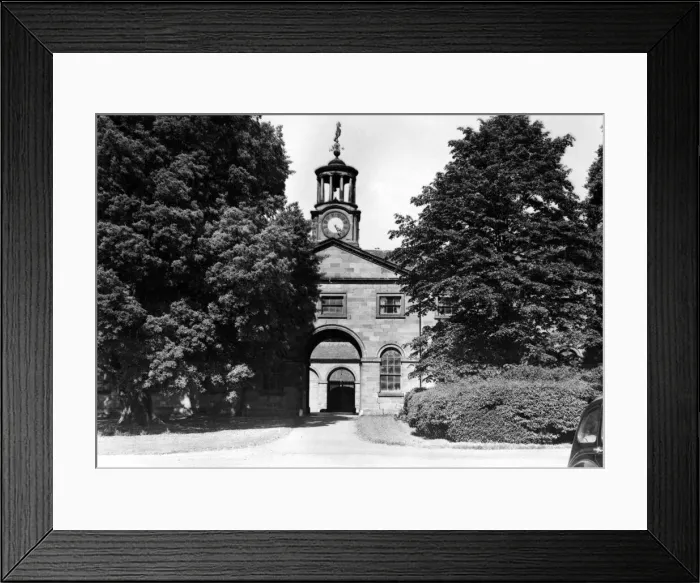 Framed Print : Clock tower entrance to the stables at Ormesby Hall. 17th February 1962 Framed Print : Clock tower entrance to the stables at Ormesby Hall. 17th February 1962