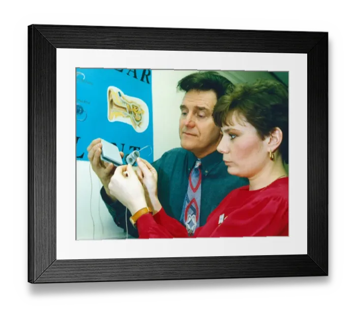 Framed Print : After opening a new unit for the heard of hearing at North Riding Infirmary Framed Print : After opening a new unit for the heard of hearing at North Riding Infirmary