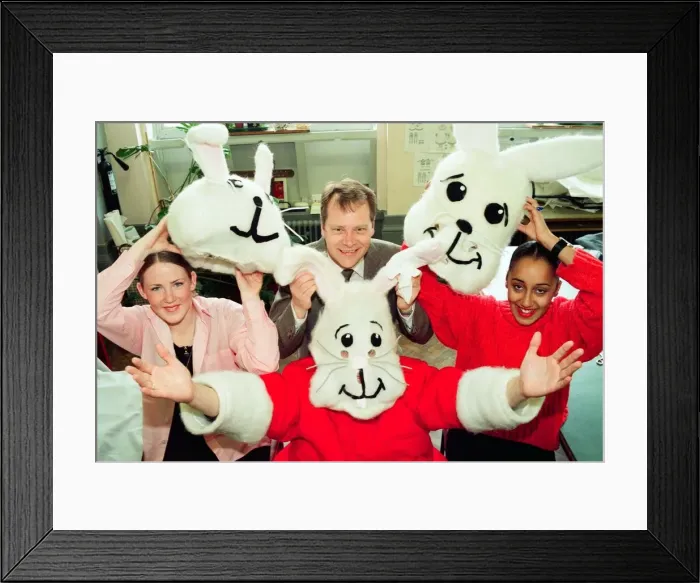 Framed Print : A rabbits costume made by students of fashion at Teesside College of Arts & Design was