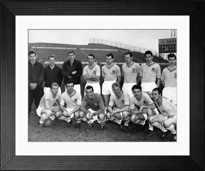 Framed Print : The Football League party. pictured during a break in training at Villa Park Framed Print : The Football League party. pictured during a break in training at Villa Park