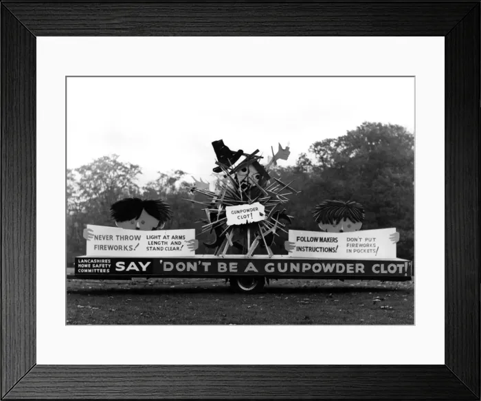 Framed Print : Fireworks Safety Campaign ahead of Bonfire Night, 1st November 1968 Framed Print : Fireworks Safety Campaign ahead of Bonfire Night, 1st November 1968