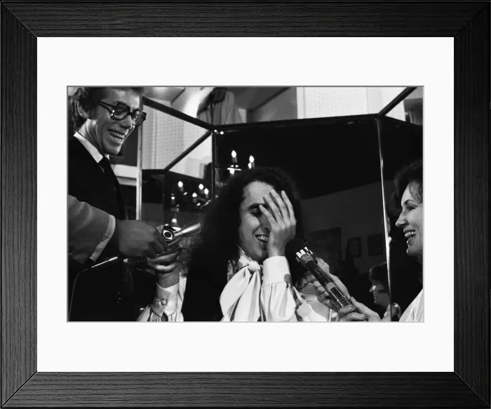 Framed Print : Tiny Tim (born Herbert Khaury; April 12, 1932 - November 30, 1996) was an American singer