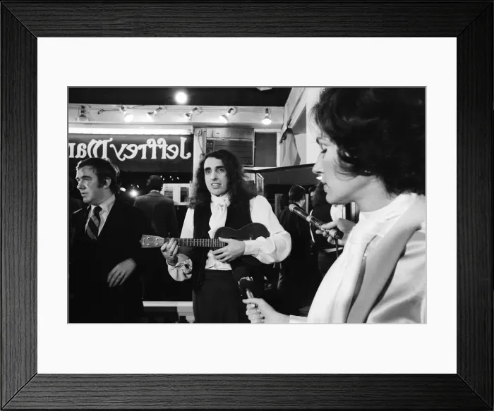 Framed Print : Tiny Tim (born Herbert Khaury; April 12, 1932 - November 30, 1996) was an American singer