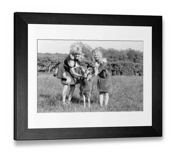 Framed Print : Rentaghost, BBC Childrens Television Programme. Cast pictured filming outdoor scenes