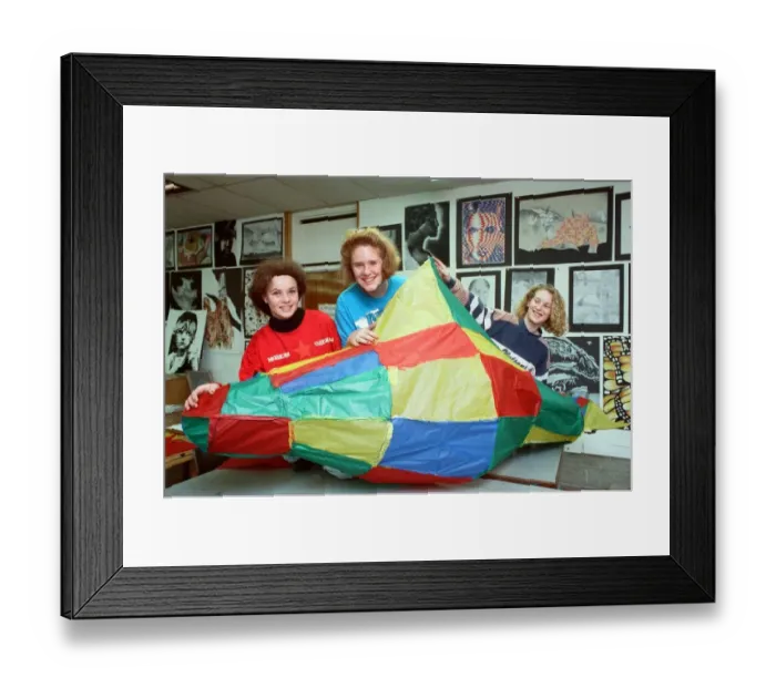 Framed Print : Checking out... these Rastrick High School pupils set a shining example by designing