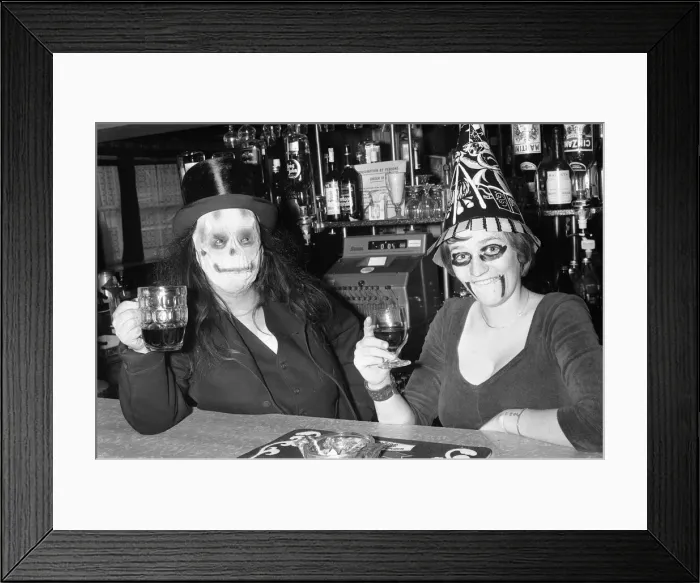 Framed Print : Halloween at the Crown Leamington pub. 30th October 1979 Framed Print : Halloween at the Crown Leamington pub. 30th October 1979