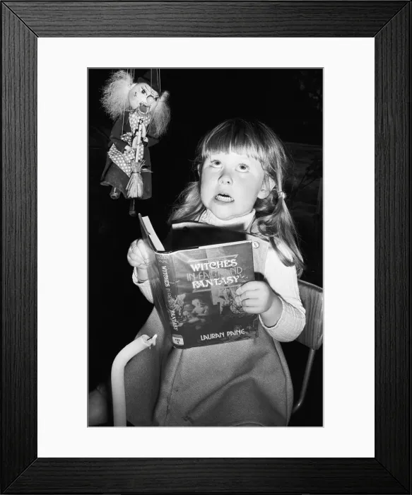 Framed Print : Lisa Batty in Halloween picture 30th October 1975 Framed Print : Lisa Batty in Halloween picture 30th October 1975