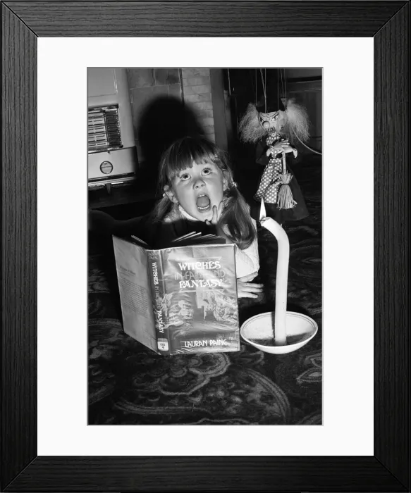 Framed Print : Lisa Batty in Halloween picture 30th October 1975