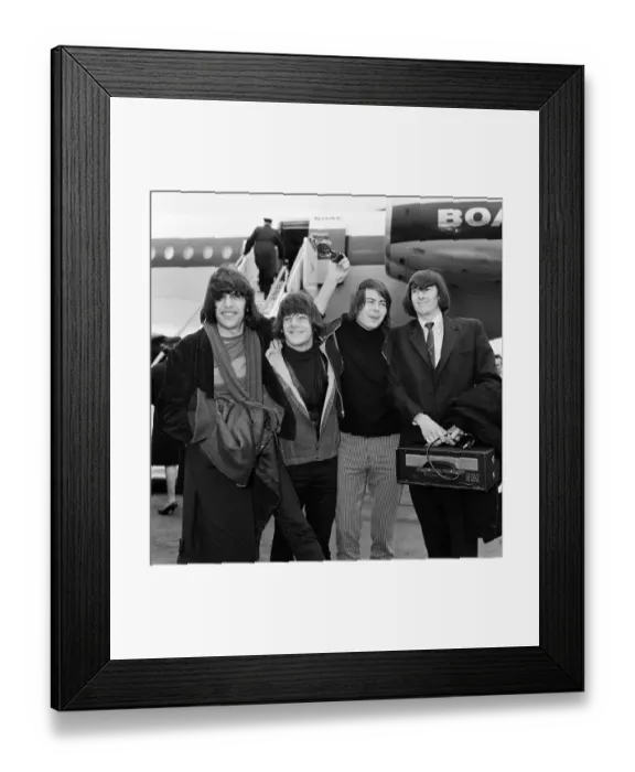 Framed Print : American group The Lovin Spoonful arrive at London airport from New York Framed Print : American group The Lovin Spoonful arrive at London airport from New York