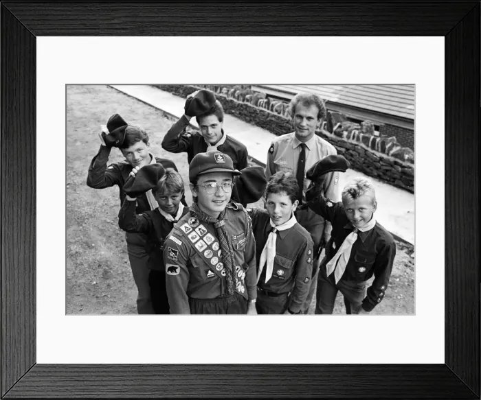 Framed Print : Back from Canada to Meltham was scout Paul Vickers, whose family emigrated across Framed Print : Back from Canada to Meltham was scout Paul Vickers, whose family emigrated across