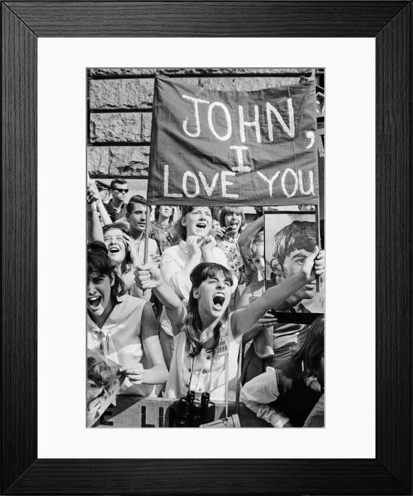 Framed Print : The Beatles in New York City, on their North American Tour ahead of their concert to be Framed Print : The Beatles in New York City, on their North American Tour ahead of their concert to be