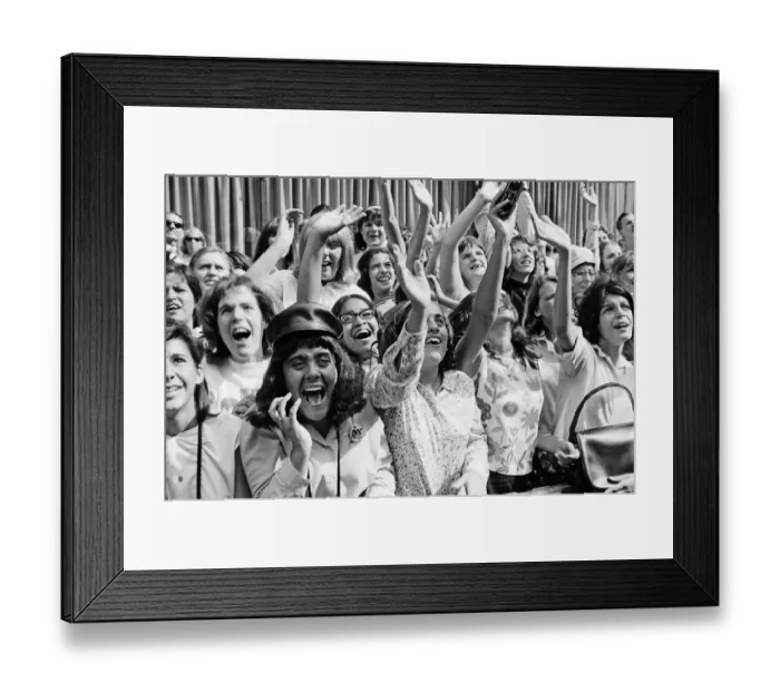 Framed Print : The Beatles in New York City, on their North American Tour ahead of their concert to be