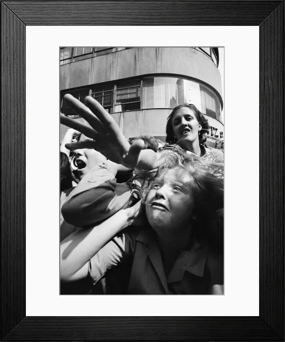 Framed Print : The Beatles in New York City, on their North American Tour ahead of their concert to be Framed Print : The Beatles in New York City, on their North American Tour ahead of their concert to be