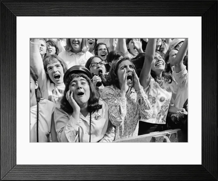 Framed Print : The Beatles in New York City, on their North American Tour ahead of their concert to be Framed Print : The Beatles in New York City, on their North American Tour ahead of their concert to be