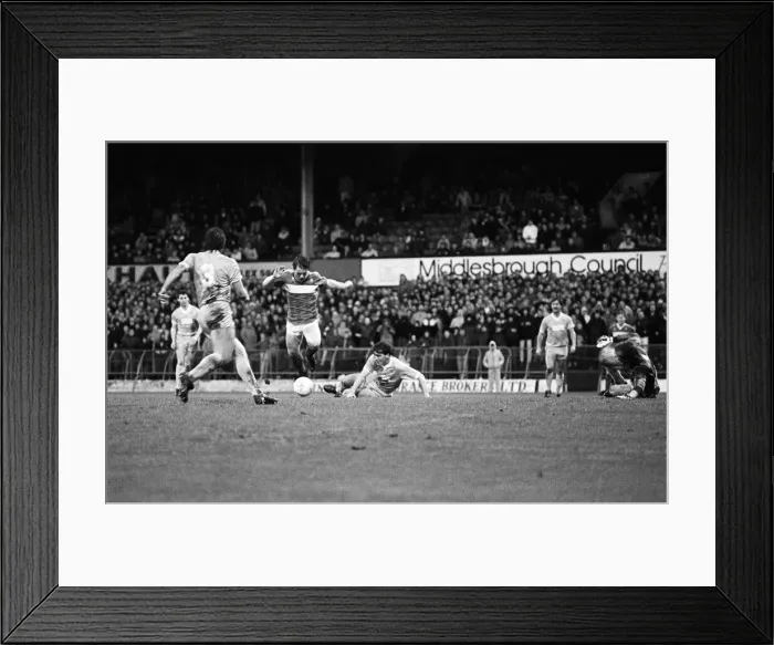 Framed Print : English League Division Three match at Ayresome Park. Middlesbrough 4 v Bournemouth