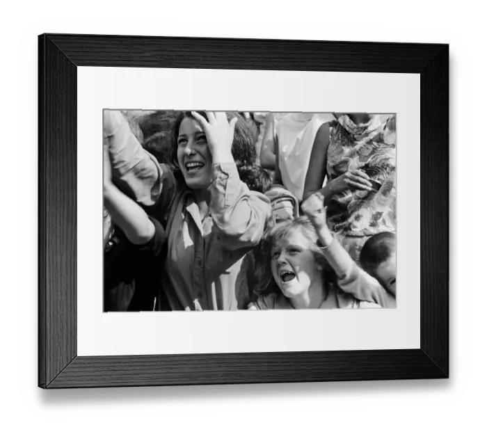 Framed Print : The Beatles in New York City, on their North American Tour ahead of their concert to be Framed Print : The Beatles in New York City, on their North American Tour ahead of their concert to be