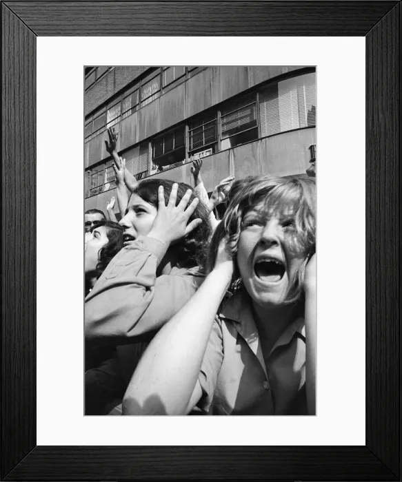 Framed Print : The Beatles in New York City, on their North American Tour ahead of their concert to be