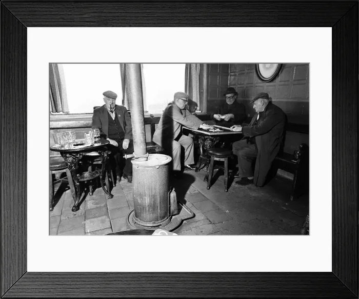 Framed Print : Group of men play dominoes at the Druids Head Inn in Coseley Framed Print : Group of men play dominoes at the Druids Head Inn in Coseley