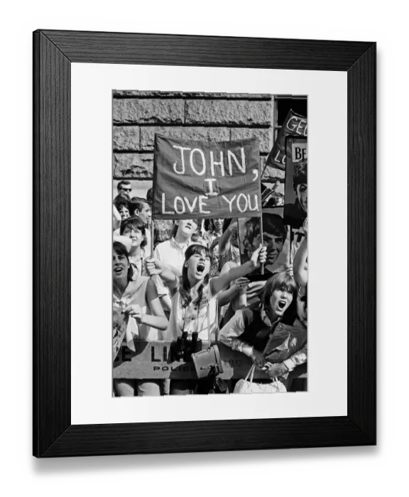Framed Print : The Beatles in New York City, on their North American Tour ahead of their concert to be