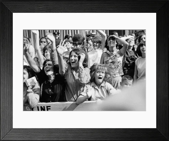 Framed Print : The Beatles in New York City, on their North American Tour ahead of their concert to be
