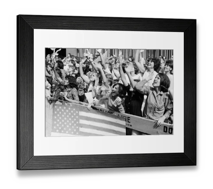 Framed Print : The Beatles in New York City, on their North American Tour ahead of their concert to be