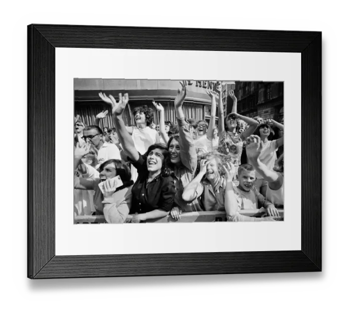 Framed Print : The Beatles in New York City, on their North American Tour ahead of their concert to be
