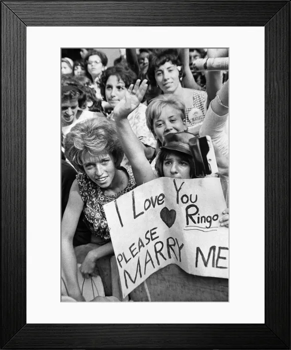 Framed Print : The Beatles in New York City, on their North American Tour ahead of their concert to be Framed Print : The Beatles in New York City, on their North American Tour ahead of their concert to be