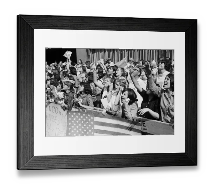 Framed Print : The Beatles in New York City, on their North American Tour ahead of their concert to be