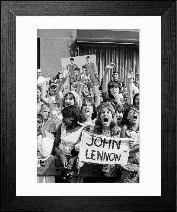 Framed Print : The Beatles in New York City, on their North American Tour ahead of their concert to be