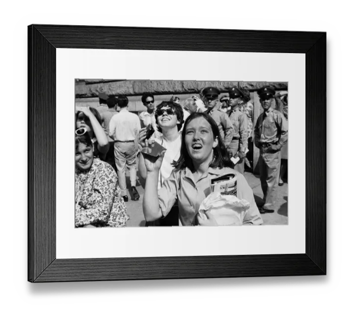 Framed Print : The Beatles in New York City, on their North American Tour ahead of their concert to be Framed Print : The Beatles in New York City, on their North American Tour ahead of their concert to be