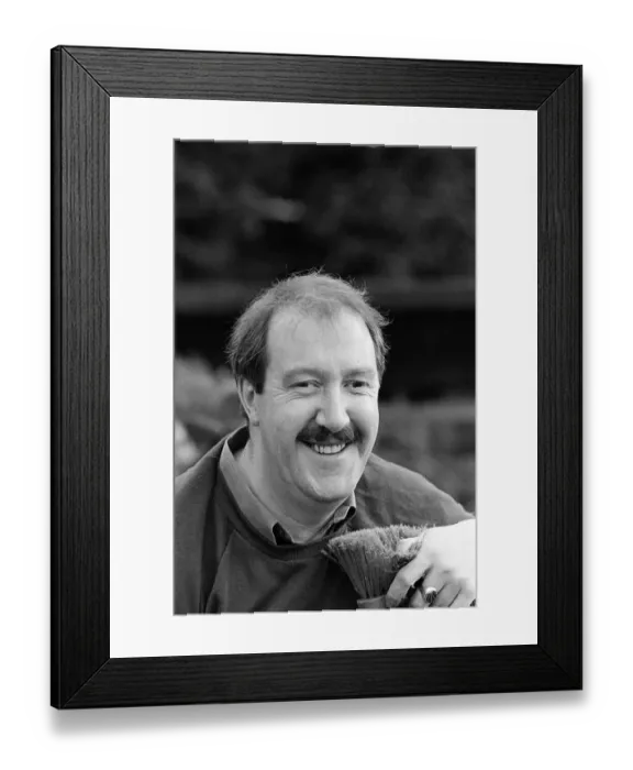 Framed Print : Actor Gorden Kaye in Huddersfield. 4th November 1985 Framed Print : Actor Gorden Kaye in Huddersfield. 4th November 1985